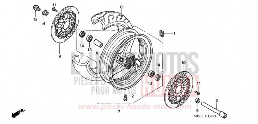 PROTECTEUR SUP. CBR1000RR5 de 2005